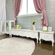 엔틱가구 화이트빈티지 프렌치 거실장세트 엔틱거실가구, 본품