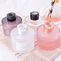 [캔들이케아] 120ml 심플 원형 디퓨저용기(캡포함), 불투명/로즈골드캡