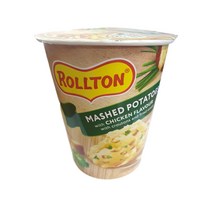 Rollton mashed potatoes with chicken flavour with croutons and fried onion 55g 롤톤 메쉬포테이토 치킨향 55g, 8개(1박스)