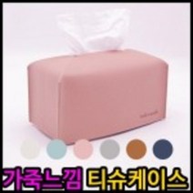 가죽느낌 직사각 티슈케이스 각티슈케이스 인테리어용품, 직사각 민트