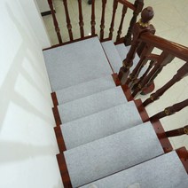 1PcsStair 트레드 카펫 매트 바닥 도어 단계 계단 미끄럼 방지 가정용 패드 보호 커버 홈 장식 2 색 물세척카페트타일, 75cmx22cm, 01 Dark grey light
