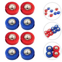 당구 포켓볼 다이 4구 당구대 가정용 8피스 탁상용 장비 롤러 세트 게임 퍽 셔플 보드, 01 Assorted Color