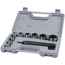 노 브랜드 10 pcs 헤비 듀티 중공 펀치 키트 세트 가스켓 가죽 고무 펀칭 diy leathercraft ~에 천공, 검은 색