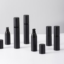플라스틱 펌프 병 진공 여행 보틀링 컨테이너 블랙 라이트 프루프 에어리스 스프레이 로션 15ml 30ml 50ml, 50ml+spray