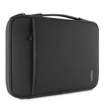 Belkin 13인치 슬리브 블랙 12인치 노트북 및 크롬북용 아이패드 프로 및 대부분의 12인치 노트북과 호환(B2B064-C00), Black