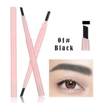 액상 충진기 주입기 액체 소분 액상 포장 LEKOFO 2 In 1 눈썹 펜슬 5 색 팁 액체 펜 방수 지속되는 자연스, 01 black LE112-1
