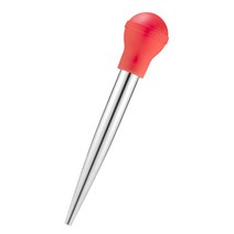고기 양념 주입기 실리콘 펌프 터키 Baster 인젝터 풍미 바늘 브러쉬 조미료 도구, 02 빨간