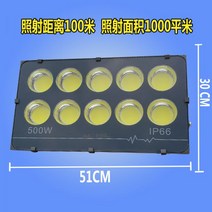 led 투광등 저압 직류 12v24볼트 LED 옥외방수터널등 초광등 배터리 선박용 서치램프, 저압 500W 리모트 COB【10공】