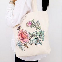 미리사몰B 민화샵 에코백 만들기 DIY 공예 보조 가방 미니 파우치 무지 도안 그림 친환경 캔버스 천 재료 미술 그리기 색칠 꾸미기 자랑 어린이 초등 학교 돌봄 방과후 수업 준비물, 1개, 에코백(물고기)
