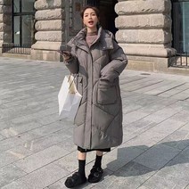 Bersdnor 오리털 패딩 조류 솜옷 후드 무릎 위