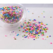 [10g] 토핑 레인보우 초코가루 - 슬라임재료 미니어쳐 스펀지 슬라임만들기 DIY 어린이집재료 레인보우불투명 데코덴 스프링클가루