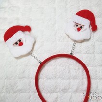 크리스마스 스프링 머리띠 루돌프 사슴뿔 머리띠 7가지 종류선택, 1. 산타