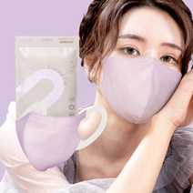 새부리형 마스크 귀편한 날개형 소프트 귀끈 컬러 숨쉬기 편한 일회용 새부리 마스크, 대형 퍼플 40매
