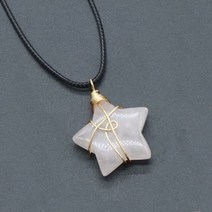 크리스탈 타이거 아이 그린 어벤츄린 흑요석 소달라이트 오각형 펜던트 목걸이 적인 쥬얼리 액세서리 여성용