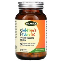 MegaFood 메가푸드 키즈 프로바이오틱스 메가플로라 50억 CFU Kids Probiotic MegaFlora 60캡슐, 1개