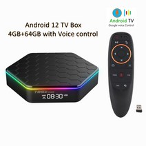 2022 안드로이드 12 스마트 TV 박스 Allwinner H618 미디어 플레이어 3D 비디오 유튜브 넷플릭스 2.4G &am, 06 4G 64G Voice_01 미국 플러그