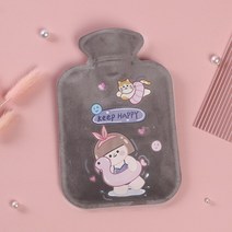 풋 워머 Cartoon Hot Water Bottle Bag for Girls Plush Shoulder Hand Warmer Heat Pack Belly Instant Wi, 07 Large Size-A07