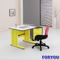 Foryou2775 일자형책상 컴퓨터책상 조립식책상 철제책상 책상 책장 책꽂이, 그린 아이보리