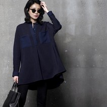 하루메이비 M167 스타일리시 배색 A라인 블라우스
