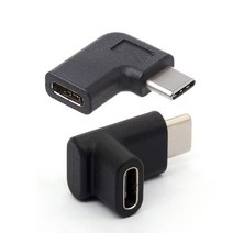 2 PCS 액세서리 : 1 PC 정도각 USB 3.1 컨버터 어댑터 및 1 개 90도 유형 C 어댑터 USB 3.1 TYPE-C 커넥터, 하나, 검은 색