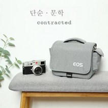 니콘 카메라백 숏 싱글 휴대용 문예 숄더 D7500D7000 D3500 D90 싱글안티카메라 팩, 질감 회색 작은 Eos