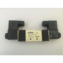 공압 부품 Airtac 공기 공압 솔레노이드 밸브 4V220-08 5 방향 2 위치 1/4 "알루미늄 합금 내부 E DC, 04 AC220V