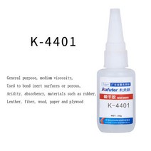 견고한 Kafuter K-4406 20g 인스턴트 강한 접착제 빠른 건조 PC ABS 아크릴 플라스틱 유리 목재 방수 투명, 01 K-4401 20g
