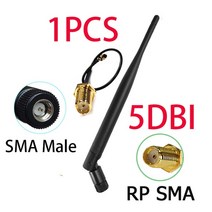 LORA LORAWAN 433MHz 안테나 5dbi SMA Male 커넥터 433 IOT 방수 방향 21cm RP-SMA/u.FL 피그 테일 케이블 호환, one option, 1PCS  MC, 01 1PCS  MC