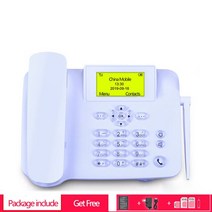 유선 유무선 일반 집 전화기 노인을 위한 무선 GSM 지원 SIM 카드 고정 전화 홈 오피스, 하얀