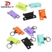3DSWAY 4pcs 3D 프린터 부품 유리 Hotbed 플랫폼 클램프 다채로운 스테인레스 스틸 가열 침대 Ultimaker 빌드 플레이트 클립 End 3, 4pcs Black