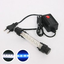 브랜드없음 소형 LED 수중등 (소) 화이트/블루 14cm(1W) 어항등, 화이트