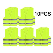 TUTU FEEL 안전조끼 형광 반사조끼 HV-268, 10개