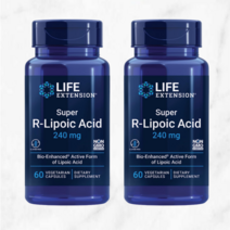 라이프익스텐션 슈퍼 R 리포산 알 리포산 240mg 60캡슐 2병, 2개, 60개