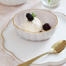 24K골드 도금 플라워 명품 도자기 신혼부부 접시 그릇 홈세트 보울, 블루그레이, 페일핑크, 밀크화이트, 1p, 데일리보울, 보울접시, 데일리보울(페일핑크)