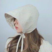 캡틴모자 케미 코튼 보넷 여성 턱끈 여름 보닛햇 햇빛 차단 면 마 베이직 벙거지 모자