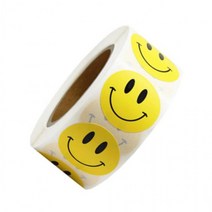 옐로우 스마일스티커[201] 대용량500pcs 다꾸스티커 답례품