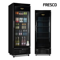 프레스코 국내산 1등급 프리미엄 음료수냉장고 술장고 올블랙 업소용 냉장쇼케이스 FRE-465RAB, 무료배송지역, FRE-465RF(AB)좌도어