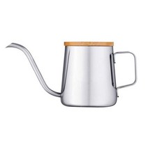 커피포트 드롱기 커피드립퍼 핸드드립주전자 커피머신 350ml 250ml 구즈넥 드립 주전자 나무 뚜껑 스테인레스 스틸 커피 차 냄비 백조 목 얇은 입 에스프레소 커피 머신