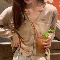 오노마 오노마 ONM 여성 베이지 짧은 가디건 20대 3대 기본 간절기 코디 (8947280)
