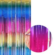 파티은박커튼 [폭1m/높이2m] 레인보우