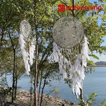 대형 드림캐쳐 인디언 레이스 깃털 감성 선캐쳐, 엔티크A, 1개