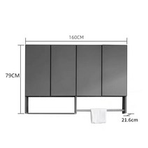 화장실 슬라이드장 욕실 선반 욕실수건대 다용도 수납함 기타수납정리용품 소품정리함 화장품 수납정리함, 수건 걸이가 있는 160cm 4개의 도어