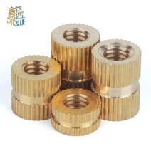 10pcs 1/4-20*8/10/12/16/20-9mm(OD)UNC 사출 성형 너트 황동 인서트 널링 내장 부품, 04 20mm, 01 1/4-20