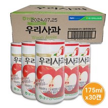 농협 우리음료 우리사과주스 175mlx30캔