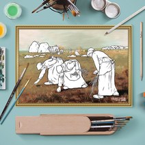 [하하당] 명화 도안 - 이삭줍는 사람들 (10매)992068, 단품