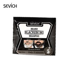 sevich 5mins 블랙닝 비어드 샴푸 염색 비어드 인 블랙 15ml 허브 내츄럴 더 빠른 블랙닝, 1개