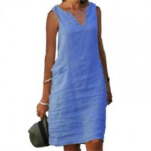 아나운서원피스 5월결혼식하객룩 예복원피스 여성 비치 드레스 빈티지 솔리드 컬러 넥 올 매치 스트레치 여름 가을 탱크