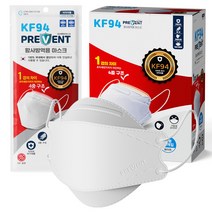 프리벤트 KF94 보건용마스크 국내생산 대형, 1개입, 100매