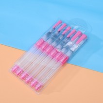 서예붓 동양화 붓걸이 벼루 세필 글씨연습 6Pcs 수채화 브러쉬 세트 휴대용 나일론 헤어 페인트 브러시 잉, 02 6 Pcs Pink