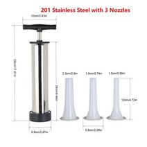 민찌기 소세지 수제 소시지 스터퍼 수동 고기 필러 메이커 세트당 개, 10.201 Stainless Steel